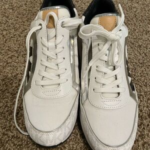 MICHAEL Michael Kors White and Silver Athletic Shoes